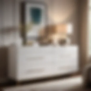 Contemporary White Dresser Chic white dresser with clean lines and modern appeal