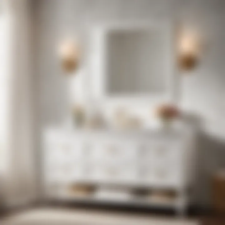 Sleek White Marble 57-Inch Bathroom Vanity Single Sink