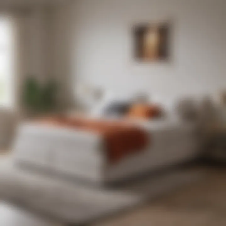 Sleeper sectional transformed into a comfortable bed with memory foam mattress