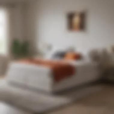 Effortless Transition for Restful Sleep Sleeper sectional transformed into a comfortable bed with memory foam mattress