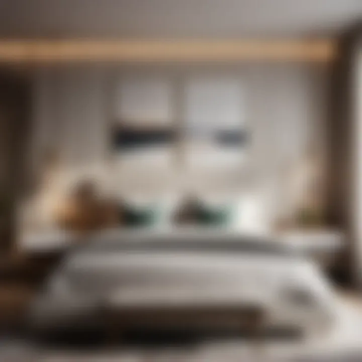 Chic sleigh bedroom furniture set in a minimalist setting