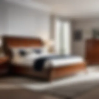 Sleek and modern sleigh bedroom furniture set