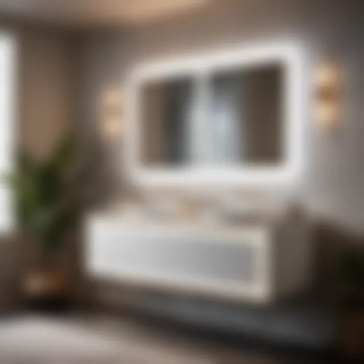 Smart Technology Vanity Smart technology integrated built-in bathroom vanity concept