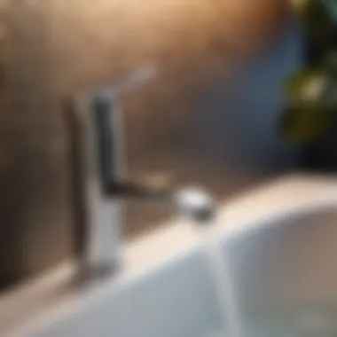 Smart technology integrated tub faucet for modern mobile homes