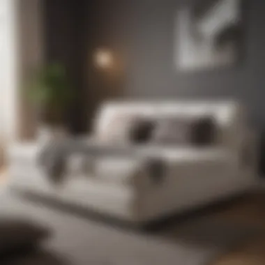 Double mattress sofa bed showcasing its space-saving feature