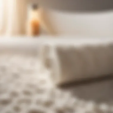 Experience Unmatched Softness and Absorbency Close-up of Soft and Absorbent Cotton Contour Bath Rug Fibers