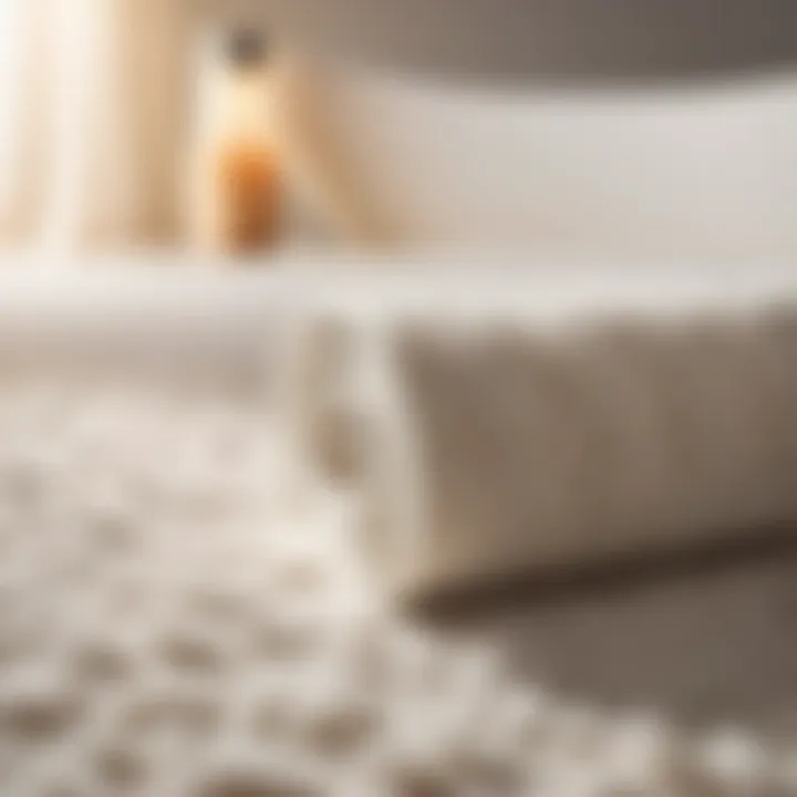 Experience Unmatched Softness and Absorbency Close-up of Soft and Absorbent Cotton Contour Bath Rug Fibers