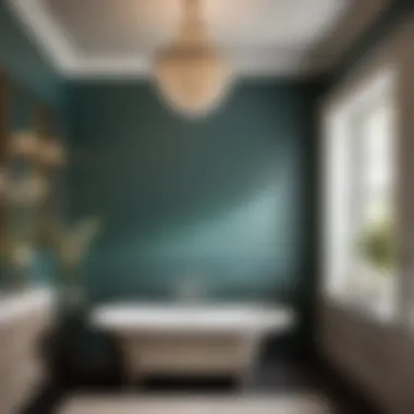 Tranquil Transformation Soothing Benjamin Moore Aura Bath and Spa paint color transforming bathroom
