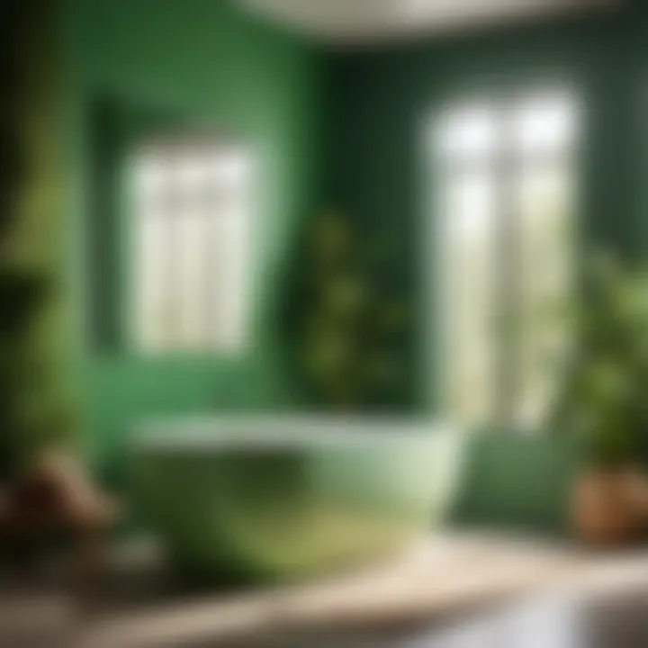 Tranquil Green Retreat Soothing Green Spa Bathroom Oasis