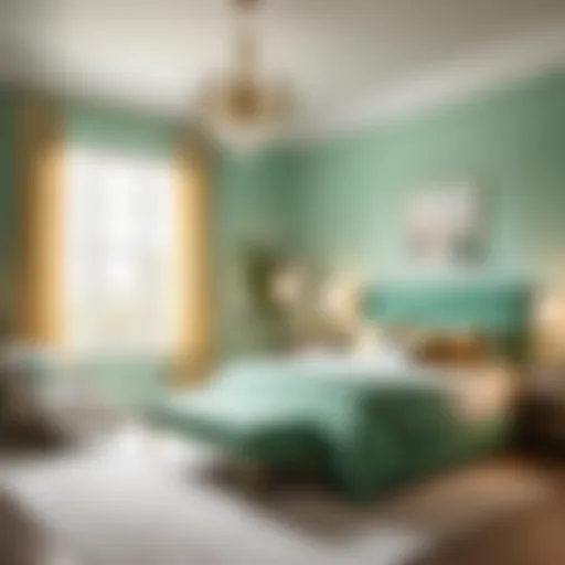 Soothing Seafoam Green Bedroom Wall