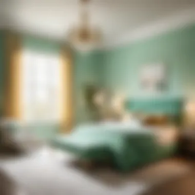 Tranquil Seafoam Green Bedroom Retreat Soothing Seafoam Green Bedroom Wall