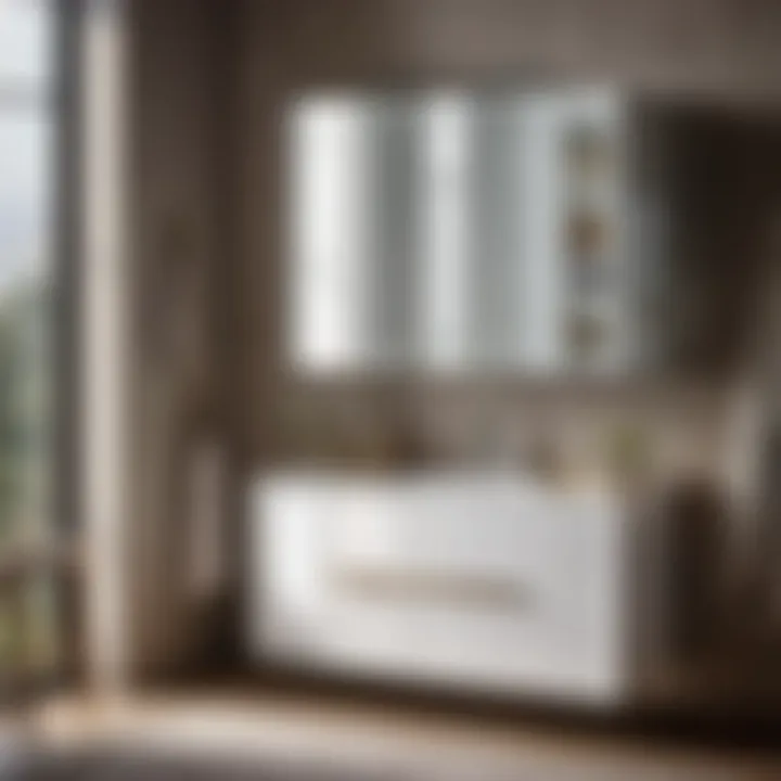 Elevate Your Bathroom with Glass-Door Cabinet Sophisticated Bathroom Cabinet with Glass Doors