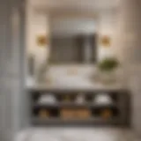 Sophisticated bathroom cabinet design with marble accents