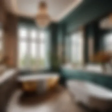 Sophisticated bathroom color palette and decor