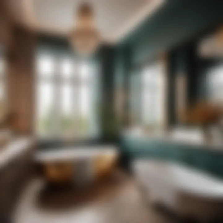 Sophisticated bathroom color palette and decor