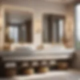 Elegant dual vanity bathroom design showcasing modern fixtures and luxurious finishes