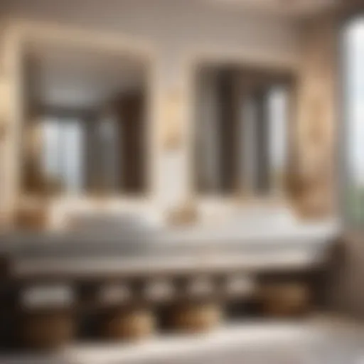 Elegant dual vanity bathroom design showcasing modern fixtures and luxurious finishes