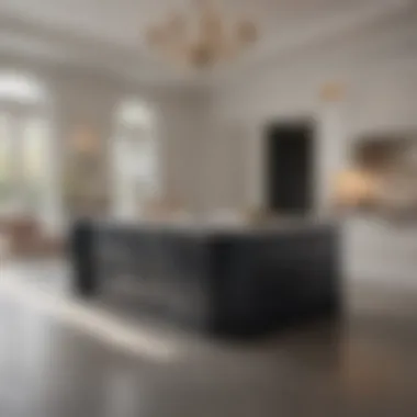 Sophistication meets functionality with high-end appliances in bay kitchen Sophisticated bay kitchen featuring high-end appliances