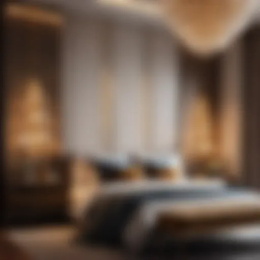 Sophisticated Layered Lighting Design Elegant bedroom with layered lighting