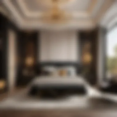 Harmonious Bedroom Ensemble A cohesive view of the entire black 3 piece bedroom furniture set in a spacious room