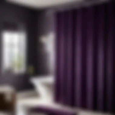 Elegant Dark Purple Shower Curtain