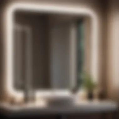 Futuristic LED-lit Vanity Mirror Futuristic LED-lit Vanity Mirror
