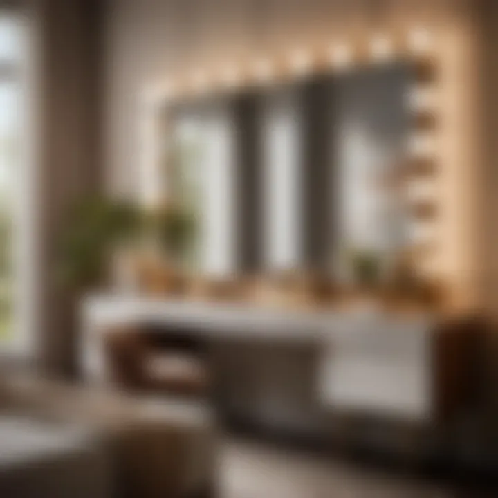 Sophisticated Eastern King Vanity Set with Mirror