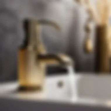 Sophisticated Gold and Chrome Soap Dispenser