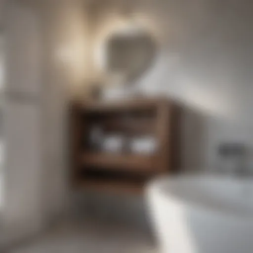 Sophisticated hanging bath cabinet design