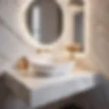 Sophisticated Marble Tiny Corner Bathroom Sink