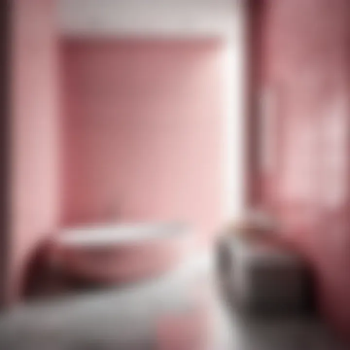 Minimalist Pink and Grey Bathroom Tiles