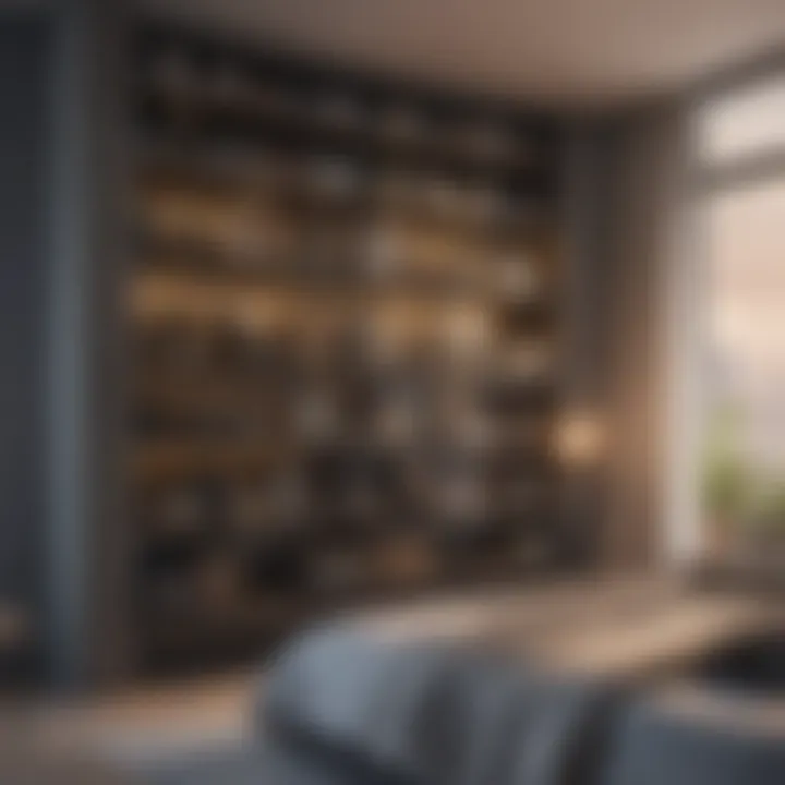 Customized Built-in Shelves Customized built-in shelves enhancing bedroom aesthetics