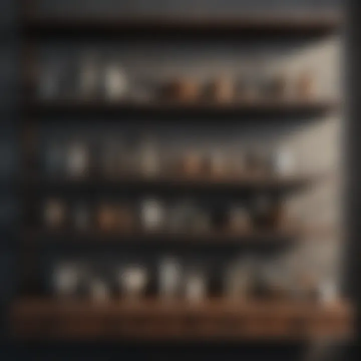 Stylish Open Shelving Stylish open shelving adorned with decorative items