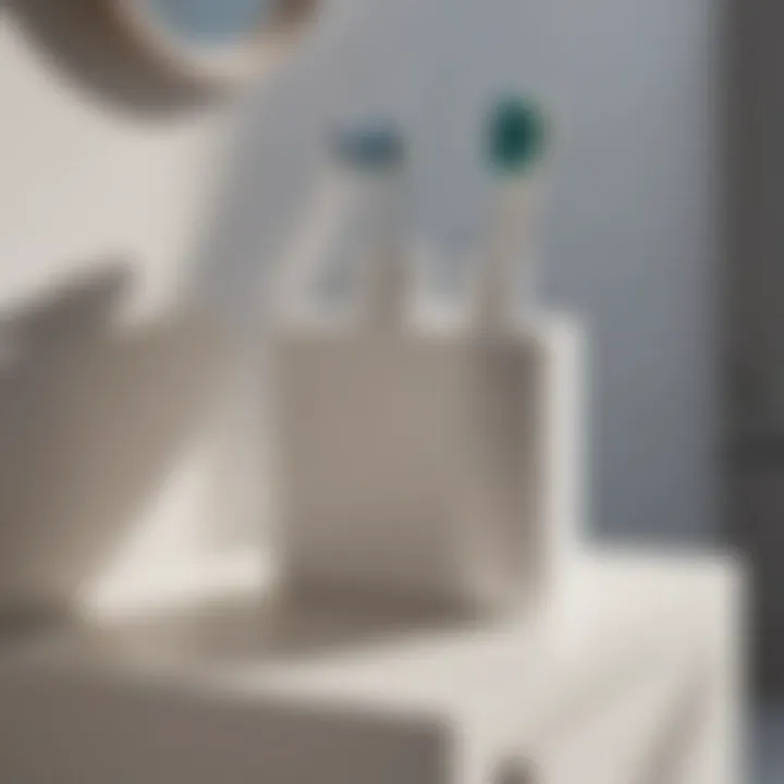 Chic White Resin Toothbrush Holder