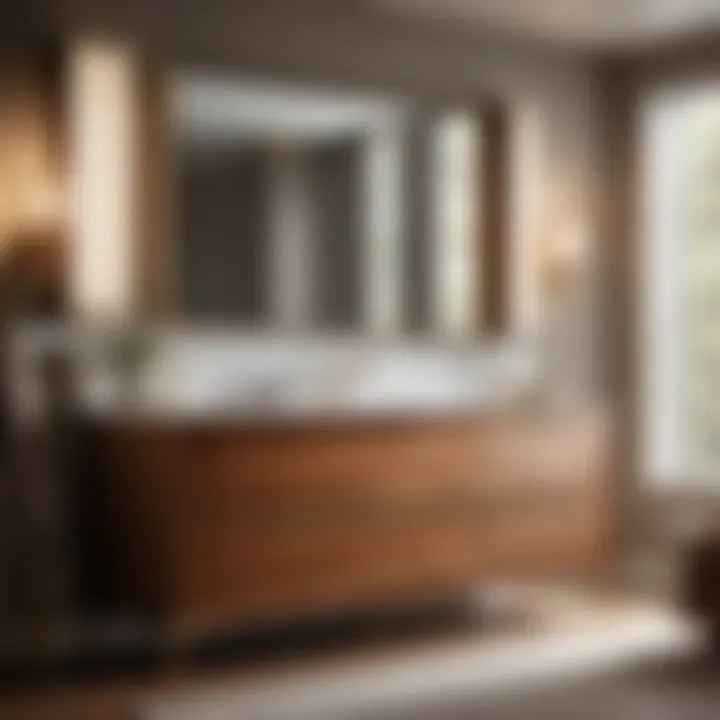 Sophisticated Wood Grain Vanity Design