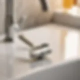 Illustration of a sophisticated wrench tool for sink washer replacement