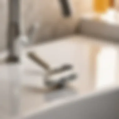 Elegant Wrench Tool for Precise Sink Washer Replacement Illustration of a sophisticated wrench tool for sink washer replacement