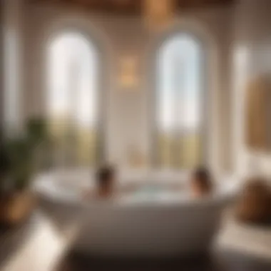 Relaxing Couple's Bathtub with Ergonomic Design Spa-inspired couple's bathtub with ergonomic design