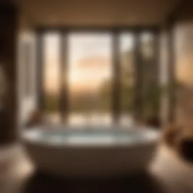 Creating a Tranquil Spa Ambiance with Kohler Air Bath Tub Spa-like Atmosphere with Kohler Air Bath Tub in Dimly Lit Bathroom