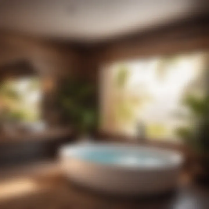 Spa-Like Jacuzzi Style Bathtub with Waterfall Feature
