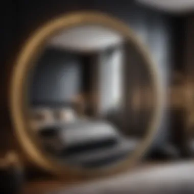 Luxurious black bedroom wall mirror enhancing space