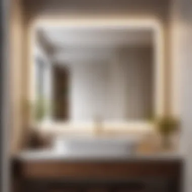 Space Optimization Space Optimization: Utilizing a 15-inch wide bathroom mirror for functional decor