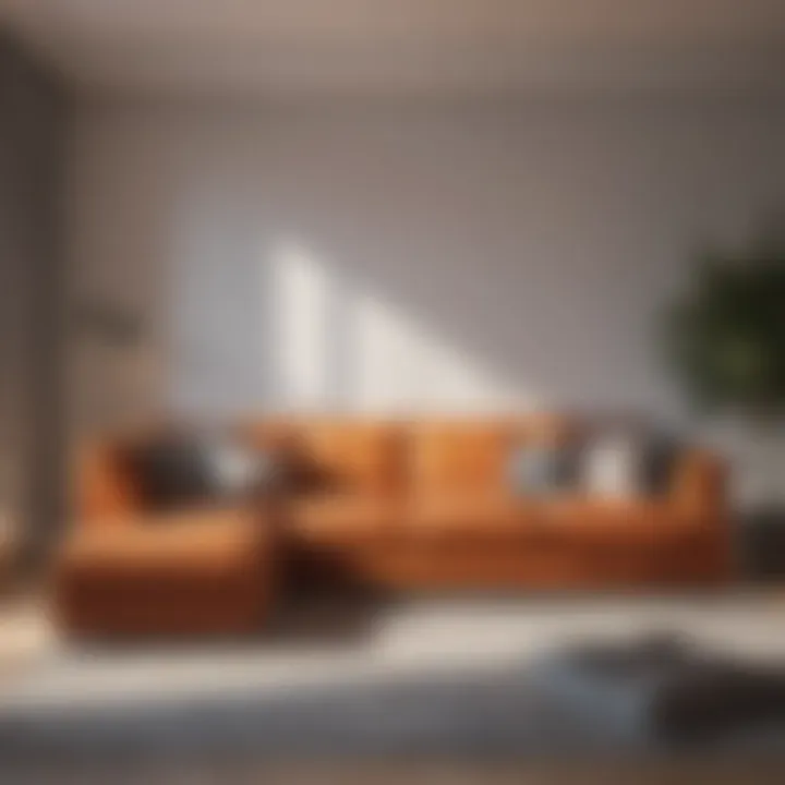 Space-Optimizing L-Shaped Couch for Bedrooms