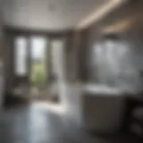 Elegant space saver bath design showcasing modern aesthetics