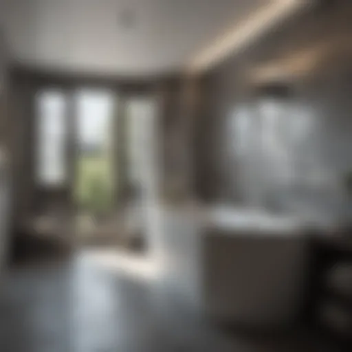 Elegant space saver bath design showcasing modern aesthetics