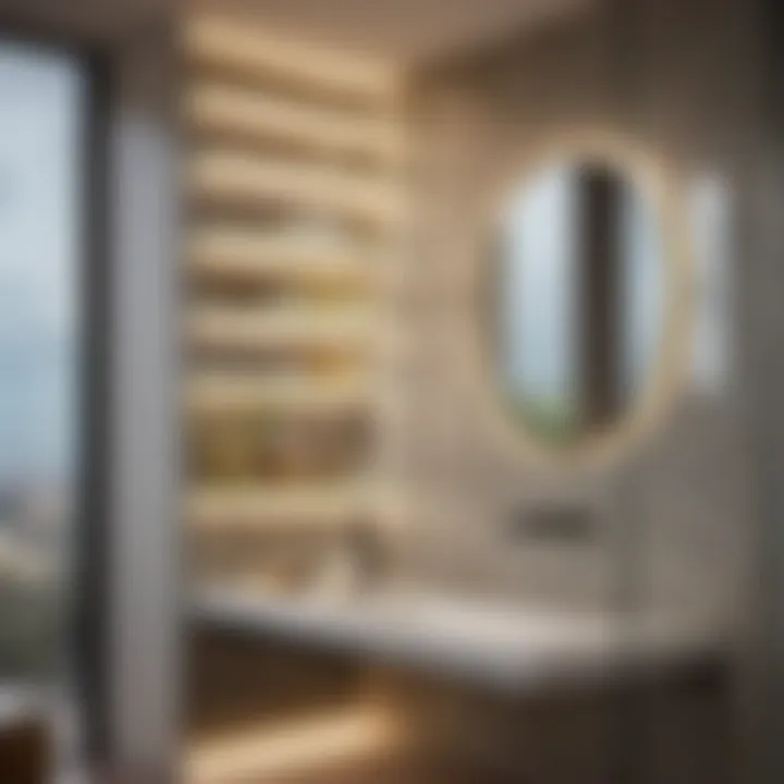 Efficient Glass Shelving Solution for Compact Spaces Space-saving glass shelving unit in small bathroom niche