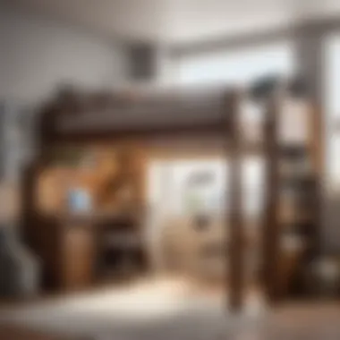Efficiency Loft Bed Design Space-Saving Loft Bed with Desk