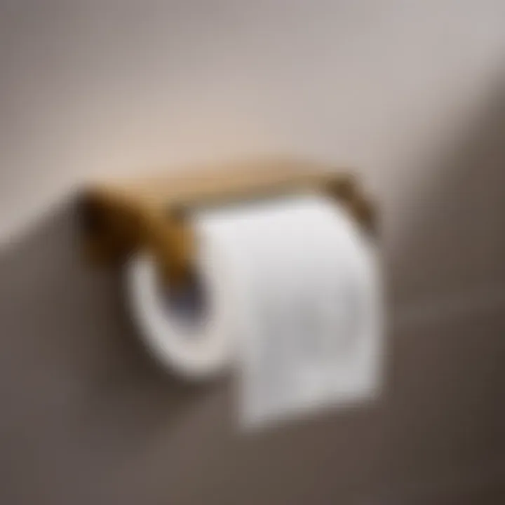 Space-saving toilet paper holder with minimalist style