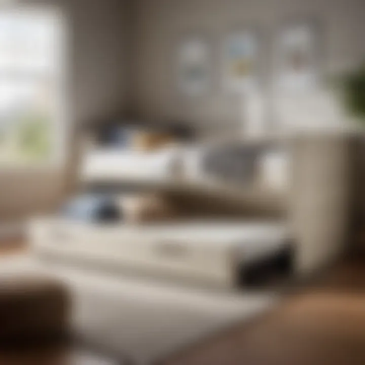 Modern Space-Saving Trundle Bed Space-saving twin size trundle bed in a modern setting