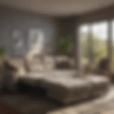 Versatile Seating and Sleeping Solution Spacious sleeper sectional with memory foam mattress in lounge setting